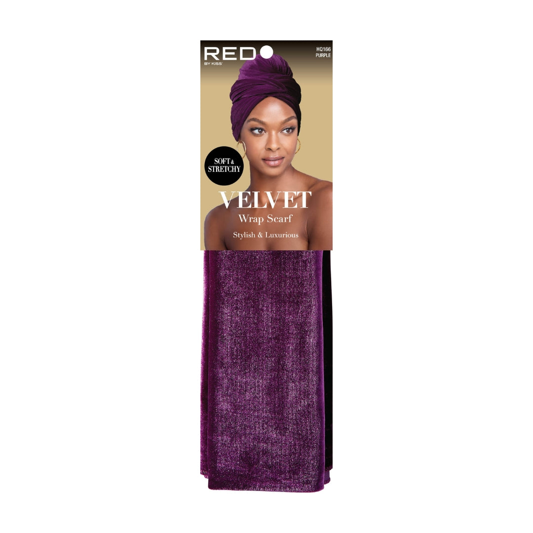 VELVET HEAD WRAP SCARF ROYAL