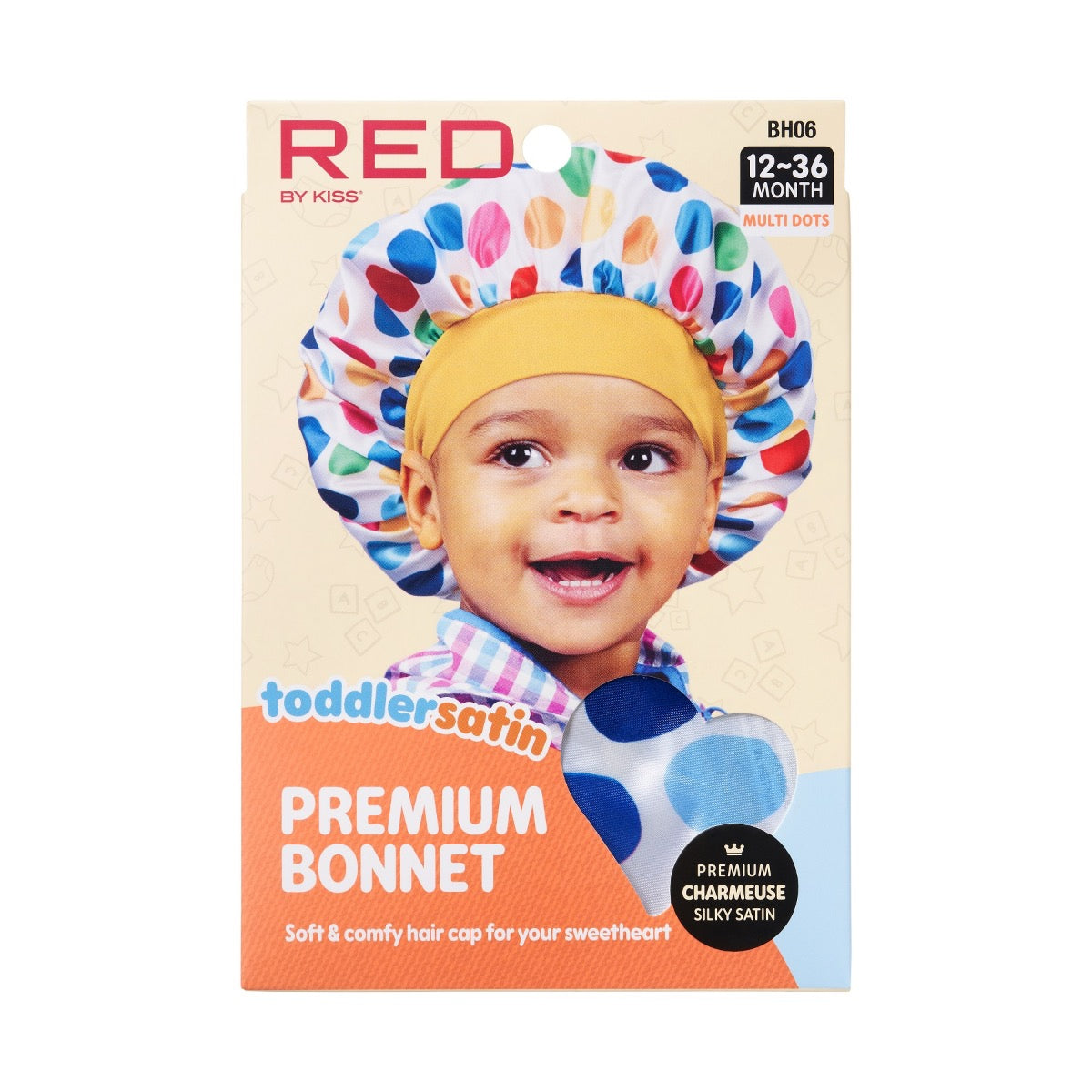 RED BABY SATIN BONNET