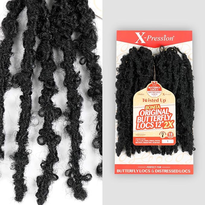 Outre Crochet Braids X-Pression Twisted Up 2X Bonita Original Butterfly Locs 12"