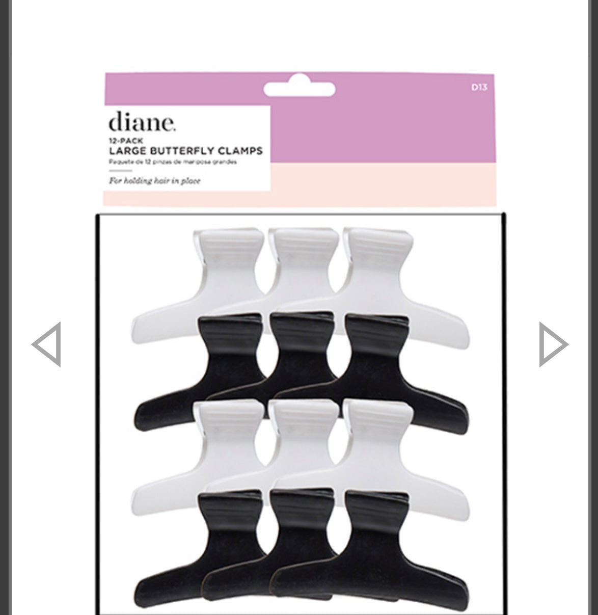 Diane Large Butterfly Clamps 3 1/4", 12 Pack