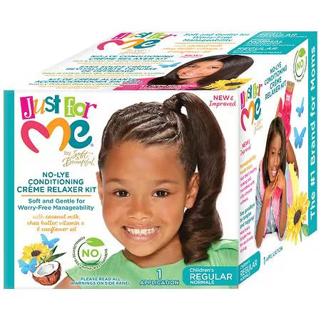 Just for me no-lye conditioning CREME relaxer kit