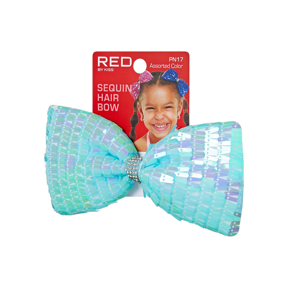 RED KIDS RIBBON METAL CLIP assorted color (SEQUIN)