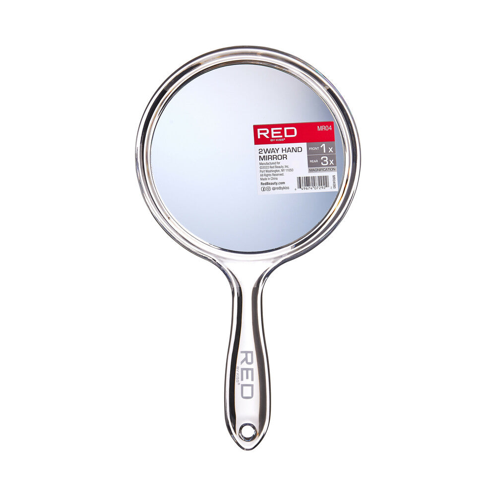 RED 2 WAY HAND MIRROR