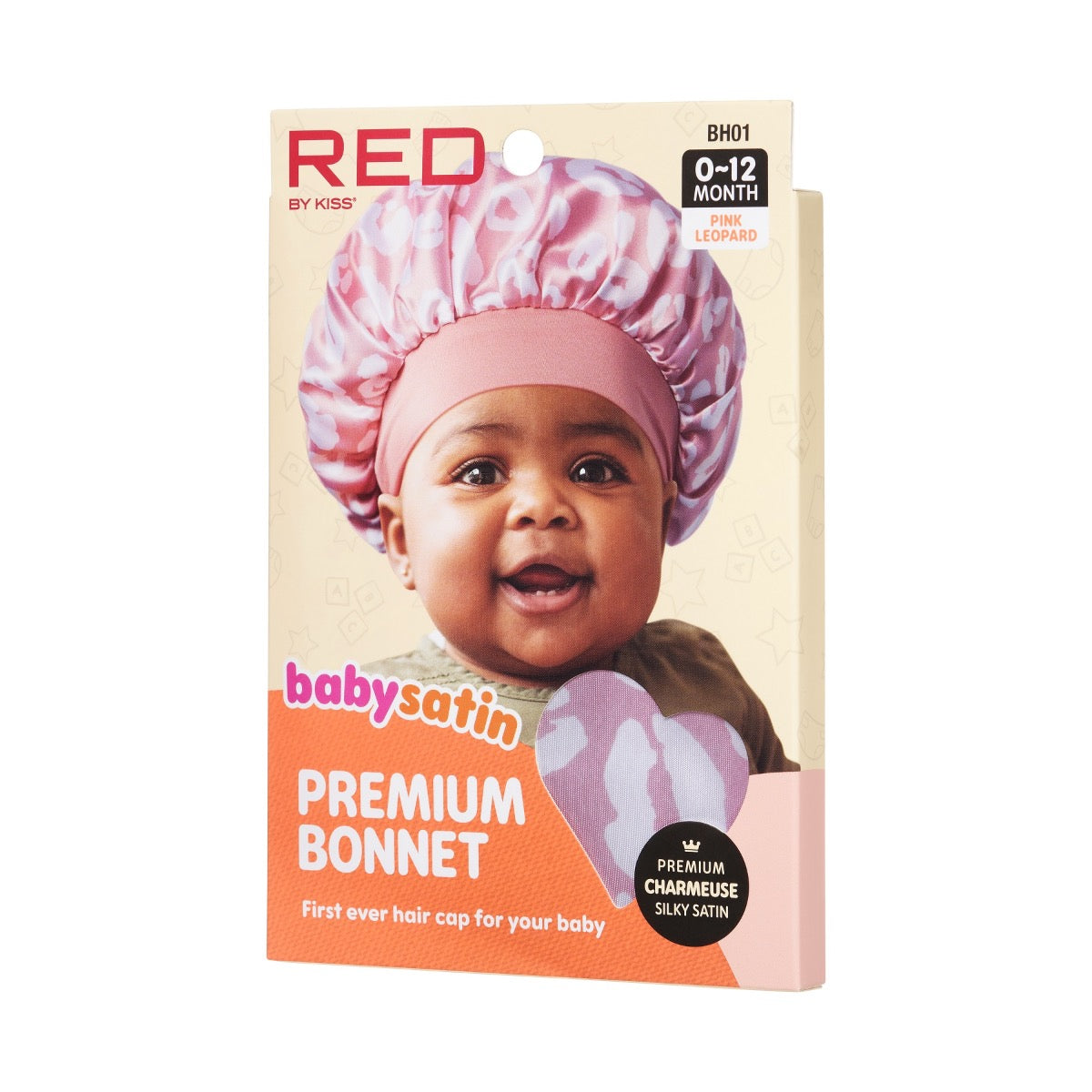 RED BABY SATIN BONNET
