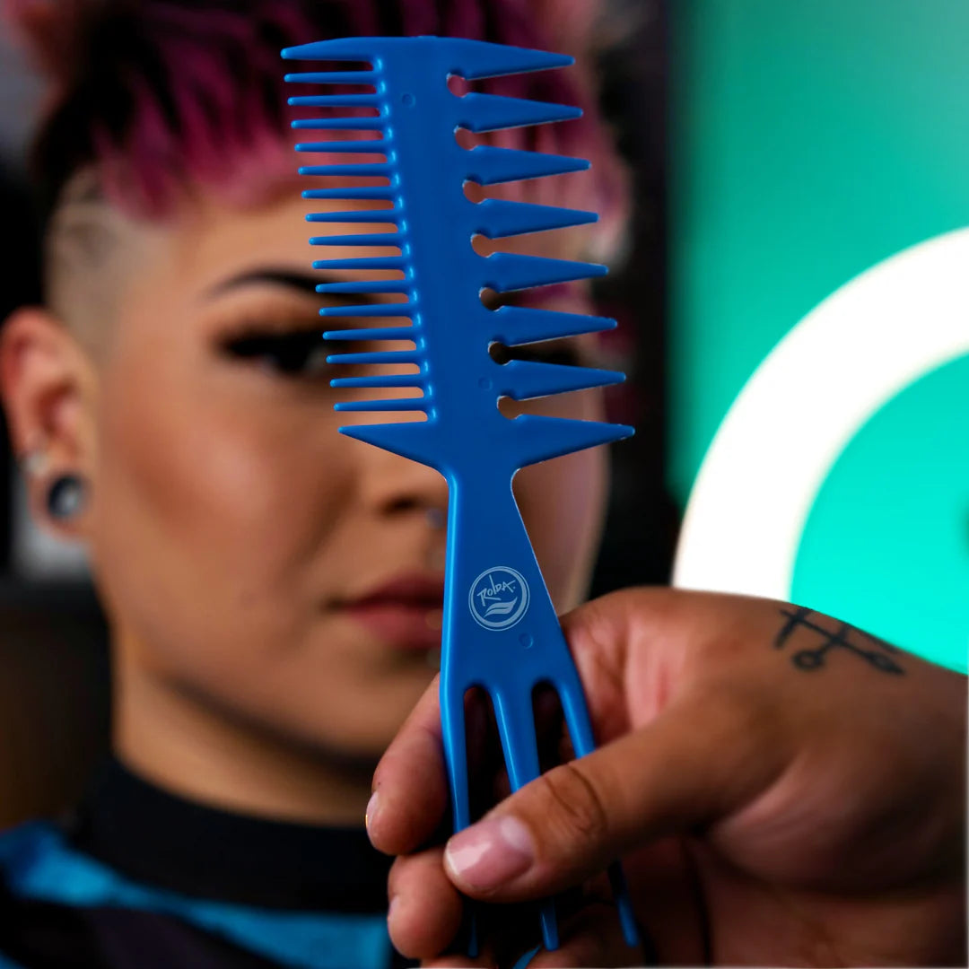 Rolda Barber Hair Multi-Styling Pick Fish Comb | 3-in-1 Fish-tail Bone Shape