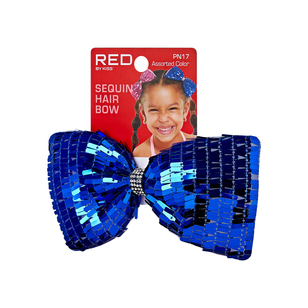 RED KIDS RIBBON METAL CLIP assorted color (SEQUIN)