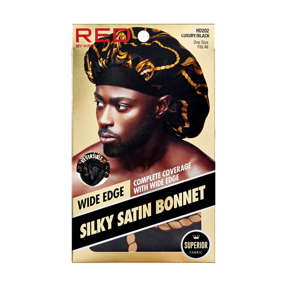 MENS SILKY SATIN WIDE EDGE BONNET