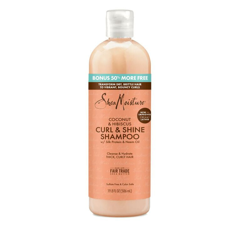 Shea Moisture Coconut & Hibiscus Curl & Shine Shampoo 13 oz
