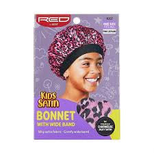 RED BABY SATIN BONNET