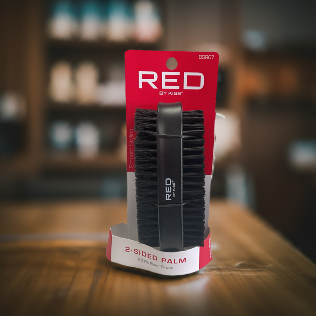 2 Sided palm boar brush red by kiss