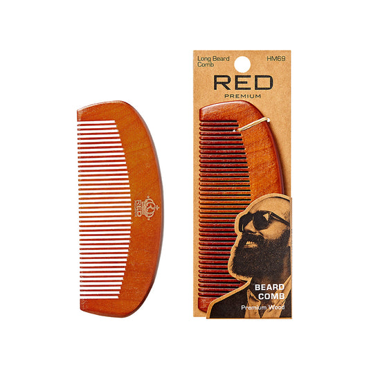 Premium Wood Long Beard Comb