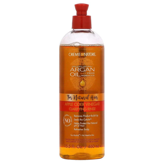 Creme Of Nature, Certified Natural Argan Oil From Morocco, Apple Cider Vinegar Clarifying Rinse, 15.5 fl oz