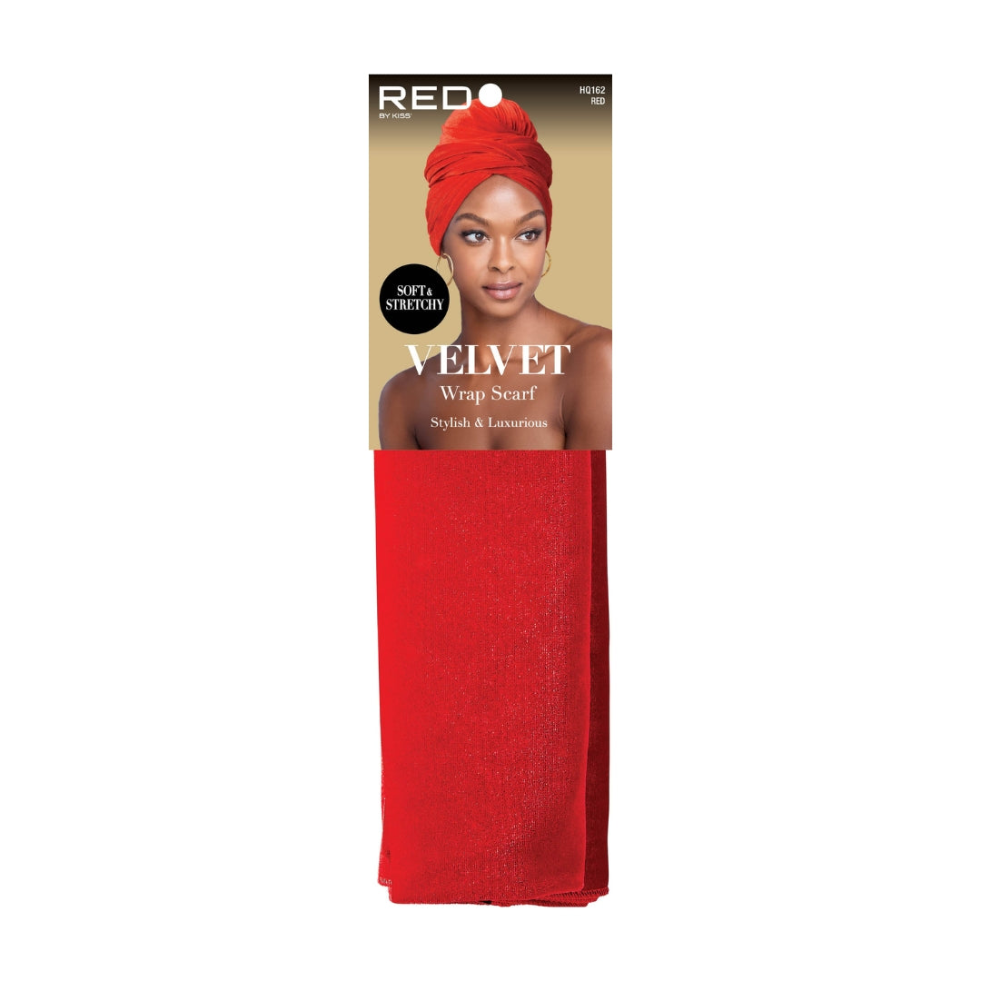 VELVET HEAD WRAP SCARF ROYAL