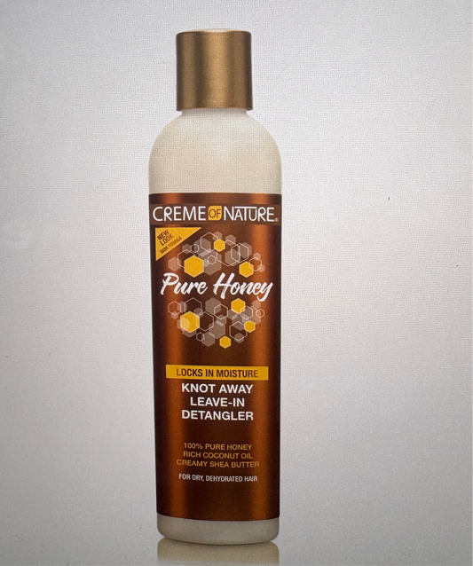 Crème of nature pure honey leave in conditioner and lotion knot away leave-in detangler