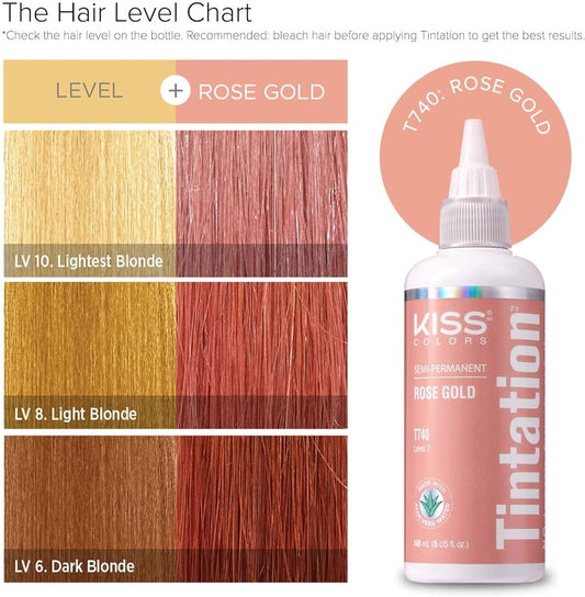 Red by kiss Tintation semi permanent hair color (Rose Gold)