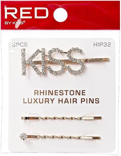 Rhinstone Chain Hair Pins 3 Pcs