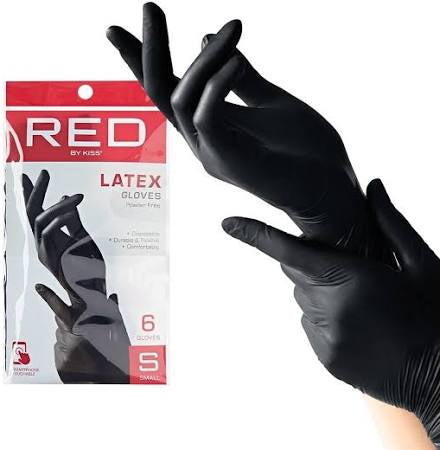 Black Latex Gloves (6 pcs)