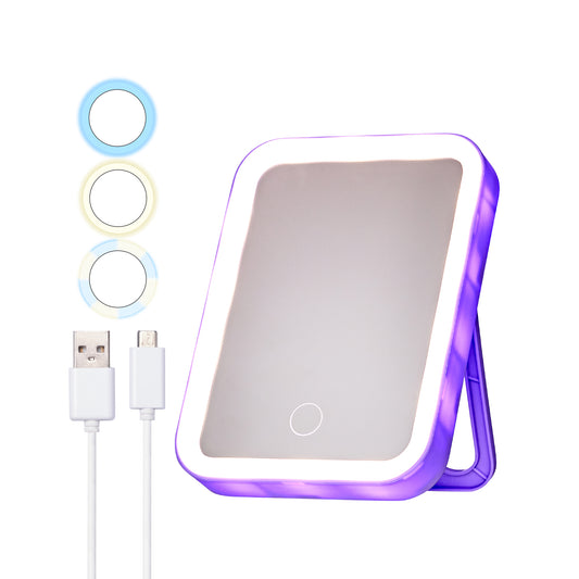 LED Table Mirror ( purple )