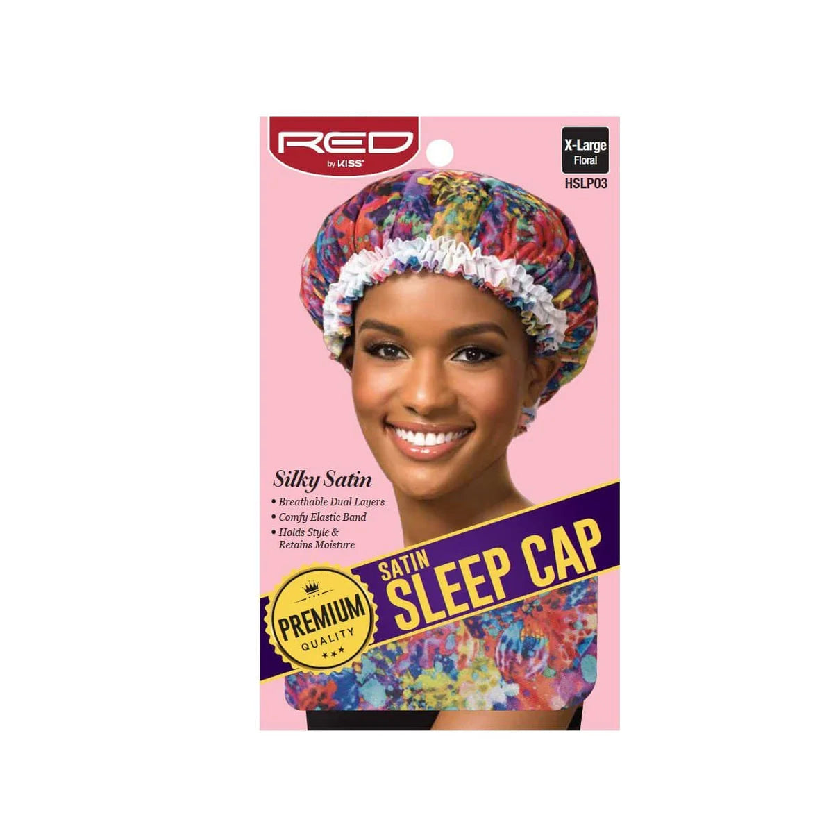 RED BY KISS | Satin Sleep Cap X-Large Floral