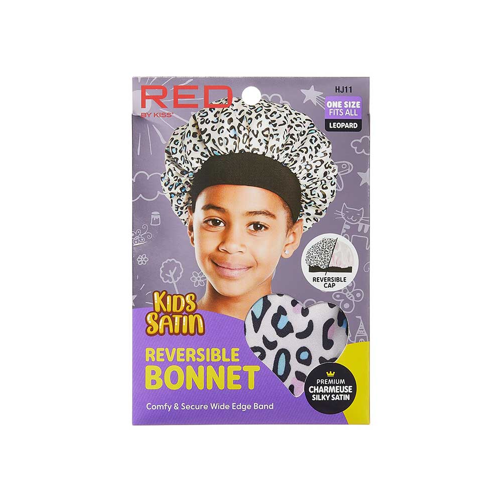 Kids satin bonnet double wear