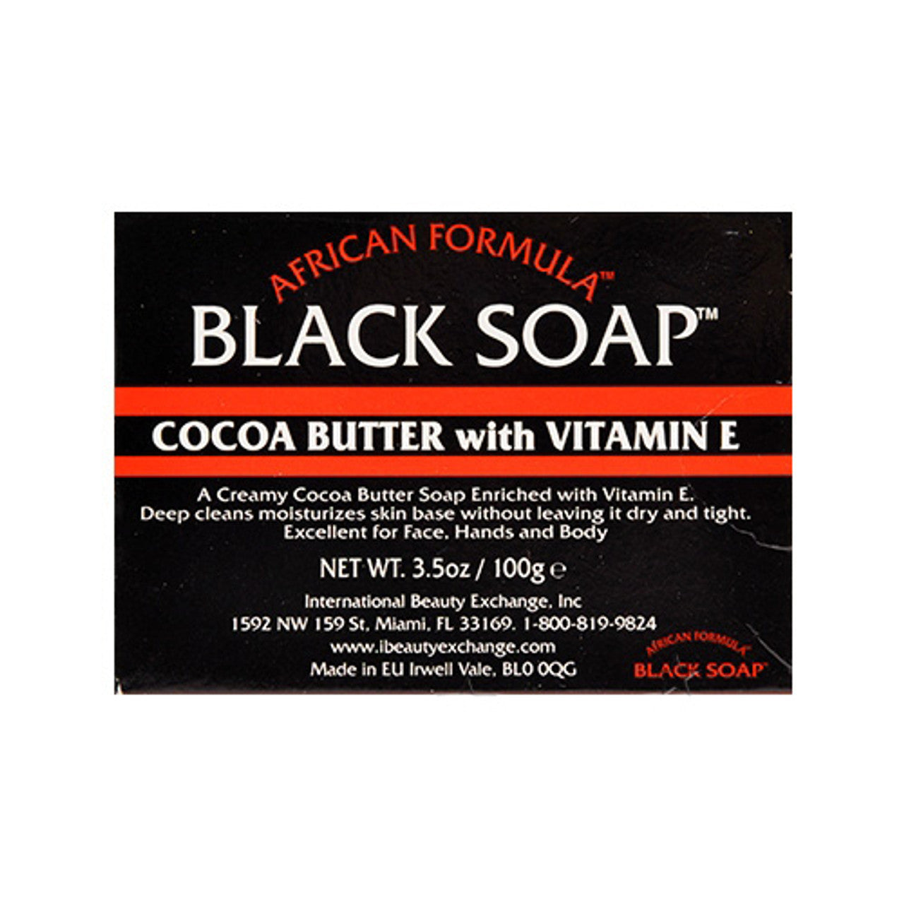 African Formula Black Soap with Cocoa Butter & Vitamin