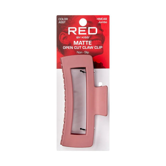 MATTE OPEN CUT CLAW HAIR CLIP - RED BY KISS - JUMBO