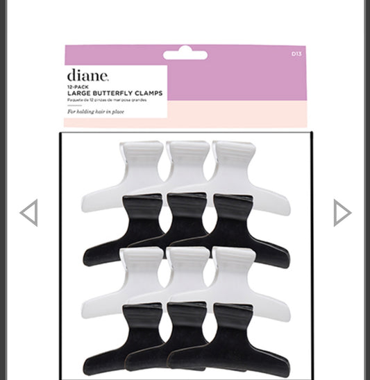 Diane Large Butterfly Clamps 3 1/4", 12 Pack