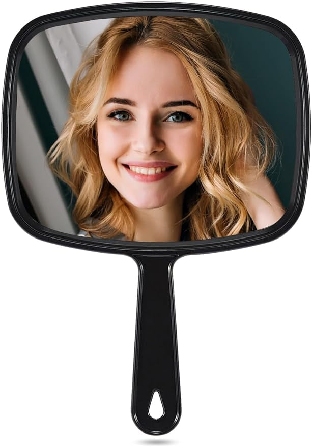 Hand Mirror, Barber Hairdressing Handheld Mirror with Handle