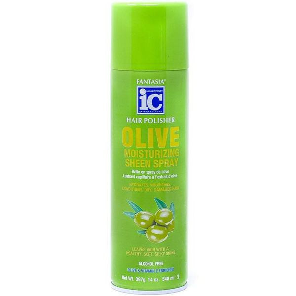 Fantasia IC Hair Polisher Olive Moisturizing Sheen Spray 14 oz