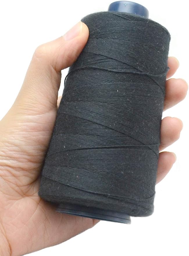 Weaving Thread 100% Polyester for Making Wig Sewing Hair Weft Hair Extension 1pc (1pc, Black)