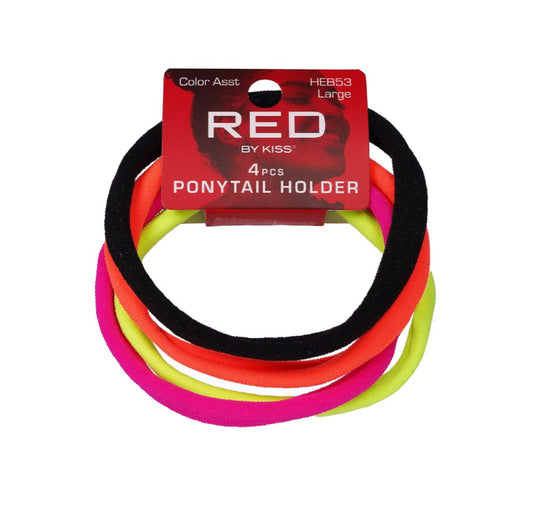 Red by kiss ponytail holder 4pcs