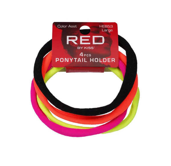 Red by kiss ponytail holder 4pcs