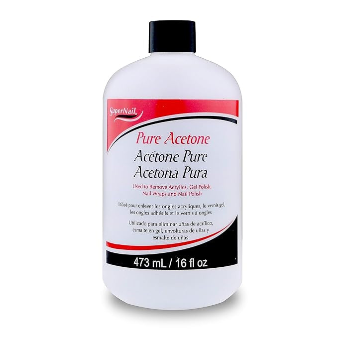 Super Nail Pure Acetone 16 Oz