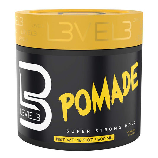 L3VEL3 Pomade, Hair Pomade Strong Hold Shine, 16.9 oz