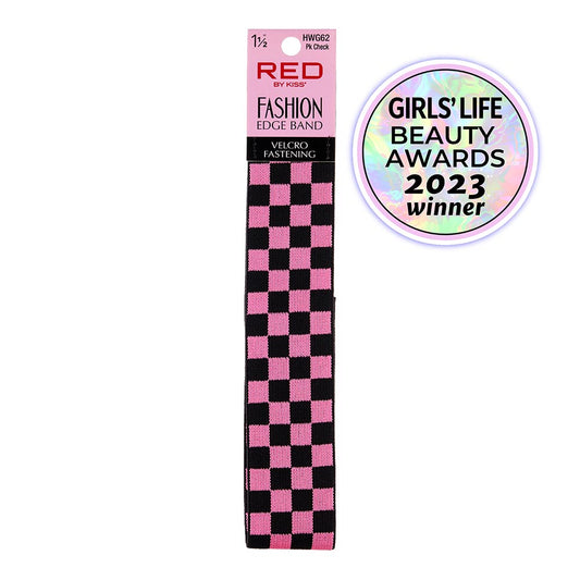 Fashion Edge Band pink check wide