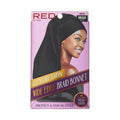 RED LUXURY SATIN WIDE EDGE BRAID BONNET