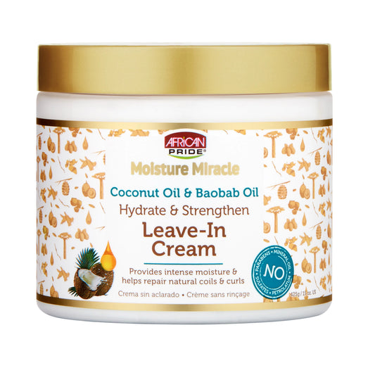 African Pride COCONUT OIL & BAOBAB OIL LEAVE-IN CREAM 15oz