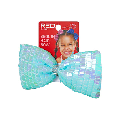 RED KIDS RIBBON METAL CLIP assorted color  (SEQUIN)