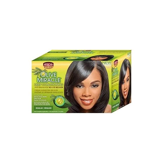 Africa pride olive miracle deep conditioner anti-breakage no lye relaxer (REGULAR)