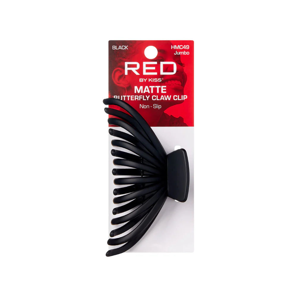 MATTE BUTTERFLY CLAW HAIR CLIP - RED BY KISS- JUMBO