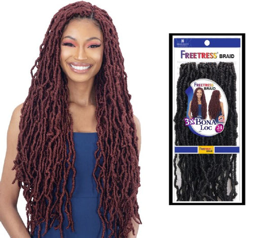 FREETRESS Braid Synthetic Crochet Hair - 3X BONA LOC 24"