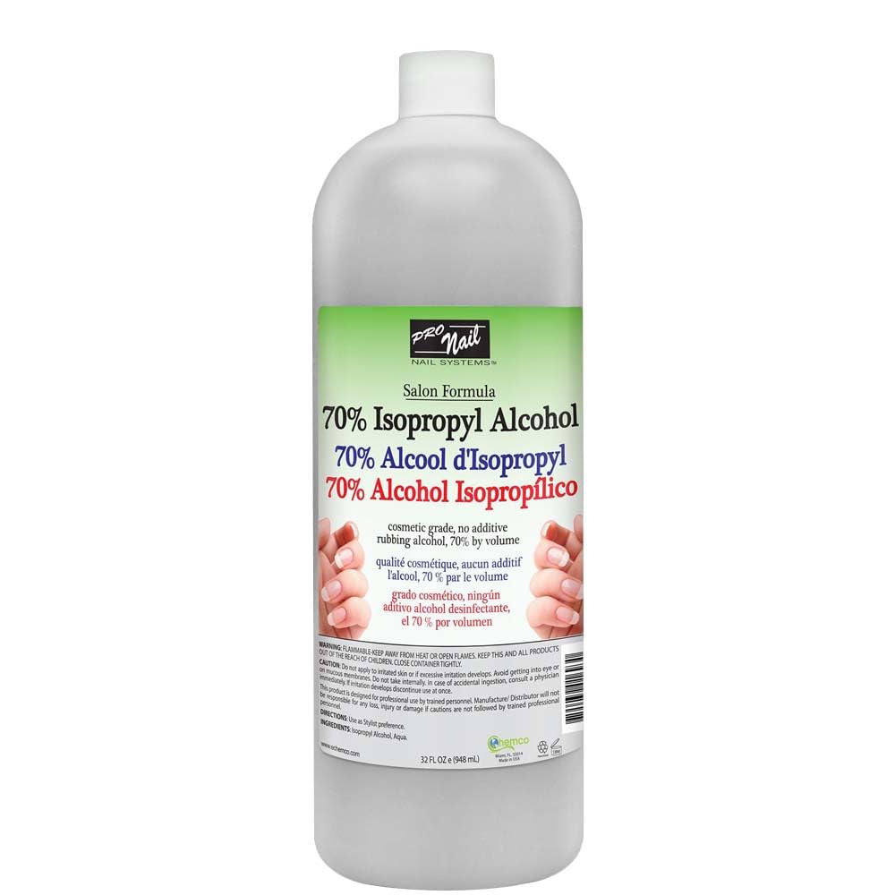 PN NAIL SYSTEM ISOPROPYL ALCOHOL - 70% 16OZ FOR SALON, BARBERSHOP, AND AT HOME USE