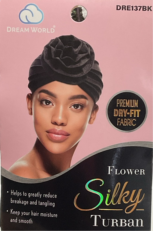 FLOWER SILKY TURBAN