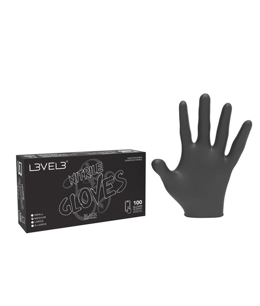 Level3 Black Nitrile Gloves