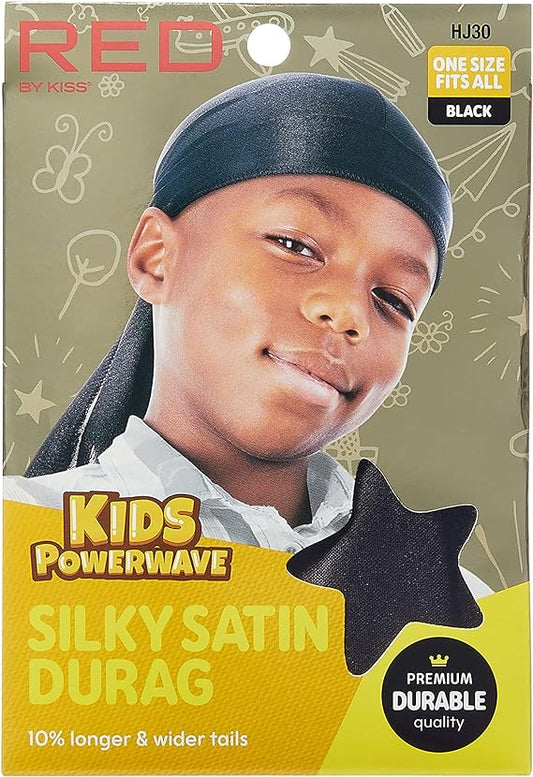 Kids Sating Durags Powerwave Kids Durags Long Tail and Wide Strap Headwraps Beanies