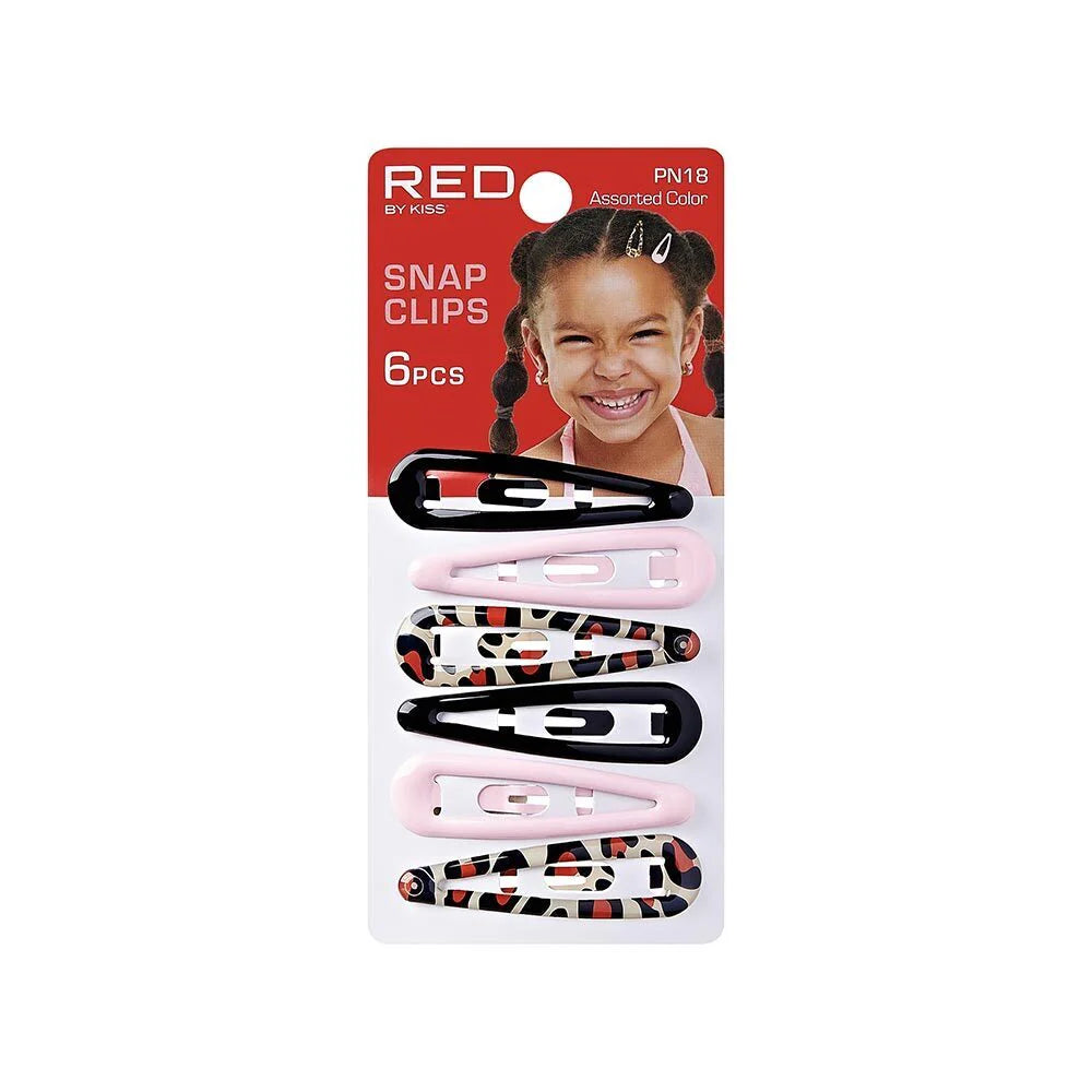 KIDS SNAP HAIR CLIPS - RED BY KISS