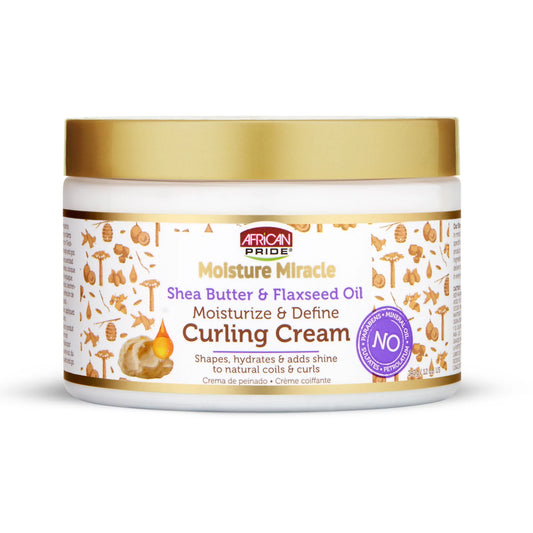 AFRICAN PRIDE  SHEA BUTTER & FLAXSEED OIL CURLING CREAM 12oz