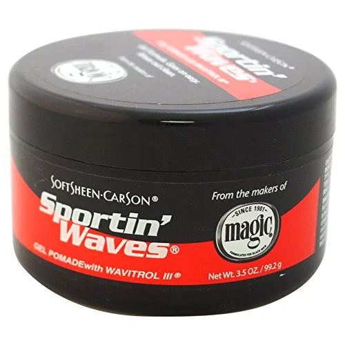 SoftSheen-Carson Sportin Waves Gel Pomade with Wavitrol III, 3.5 oz