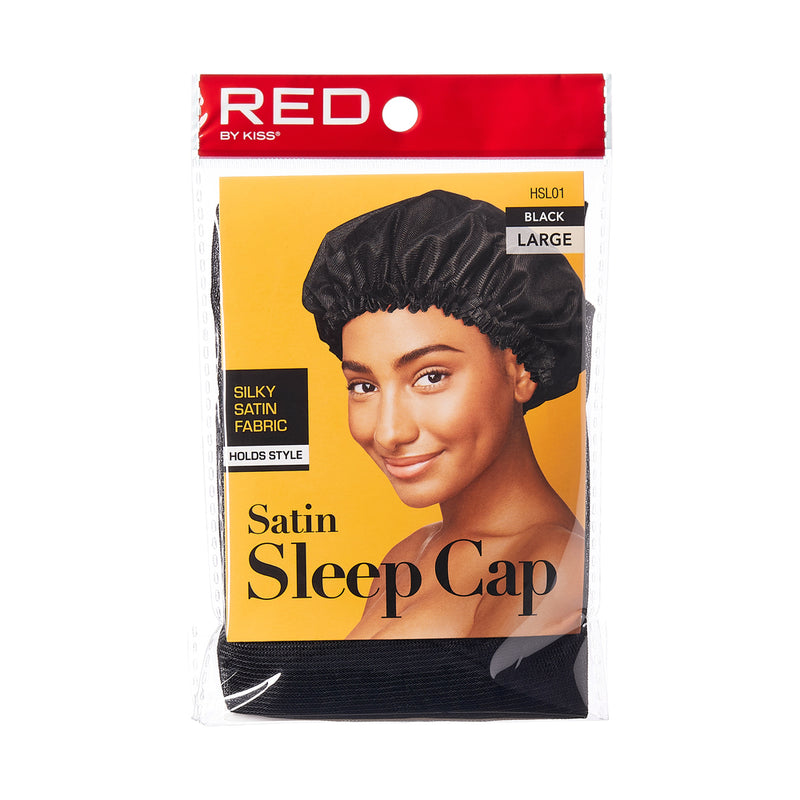 RED SATIN SLEEP CAP