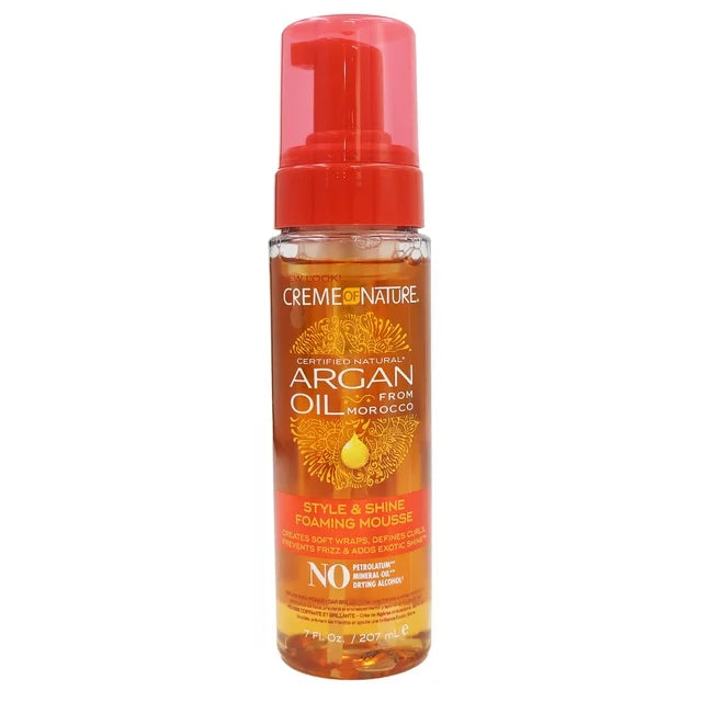 Cream of Nature Argan Oil Style & Shine Foaming Mousse